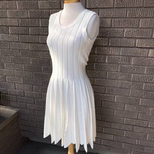 Hale Bob knit skater dress NWT ivory size M $80